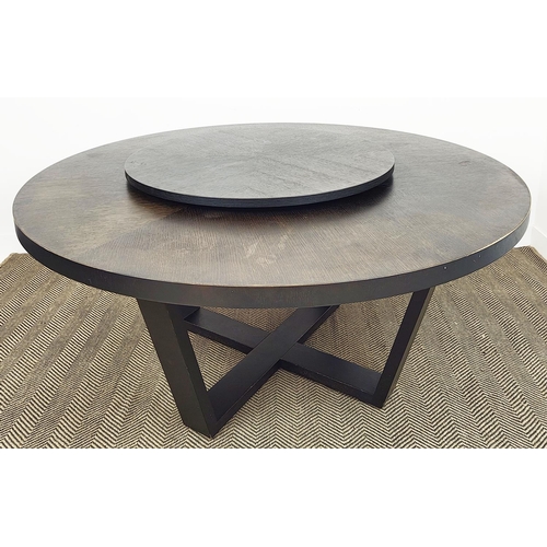 405 - B&B ITALIA XILOS TABLE BY ANTONIO CITTERIO, with a Lazy Susan detachable, 160cm W x 76cm H.