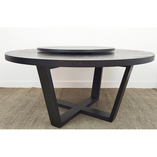 405 - B&B ITALIA XILOS TABLE BY ANTONIO CITTERIO, with a Lazy Susan detachable, 160cm W x 76cm H.