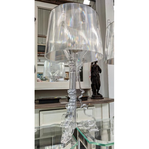 323 - KARTELL BOURGIE TABLE LAMPS, a pair, by Ferruccio Laviani, 73cm H. (2)