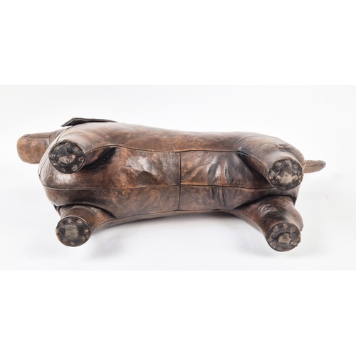 11 - SAUSAGE DOG, in leather liberty style, 76cm nose to tail.