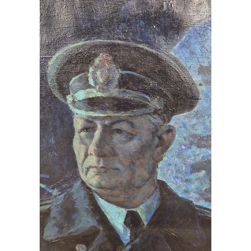 111 - JOSEPH MIKHAILOVICH (b.1915), 'Admiral Gusenkov', oil on canvas, 110cm x 90cm, signed and dated 73, ... 