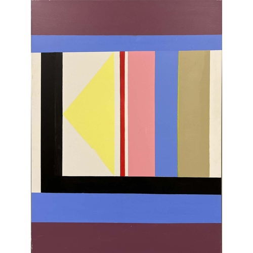 122 - IAIN MORRIS (20TH CENTURY BRITISH), 'Abstracts', a set of four, oil on canvas, 102cm x 76cm. (4)