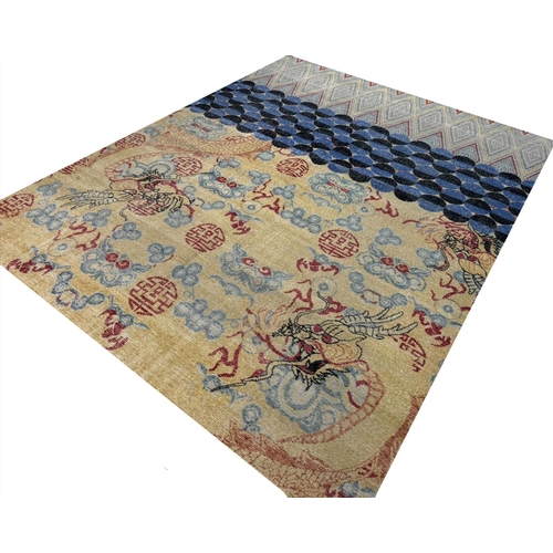 148 - FINE IMPERIAL CHINESE DRAGON CARPET, 300cm x 245cm.