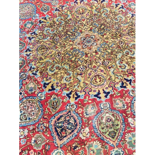 149 - ANTIQUE PERSIAN TABRIZ HAJI JALLILY DESIGN CARPET, 467cm x 345cm.