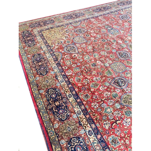 149 - ANTIQUE PERSIAN TABRIZ HAJI JALLILY DESIGN CARPET, 467cm x 345cm.