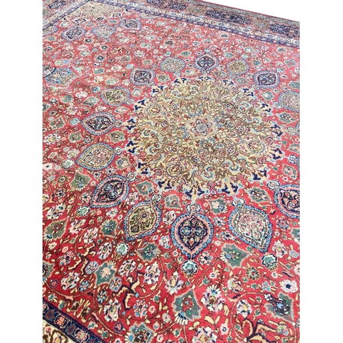 149 - ANTIQUE PERSIAN TABRIZ HAJI JALLILY DESIGN CARPET, 467cm x 345cm.