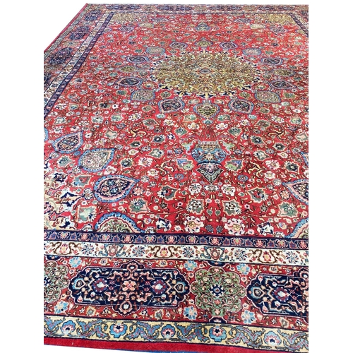 149 - ANTIQUE PERSIAN TABRIZ HAJI JALLILY DESIGN CARPET, 467cm x 345cm.