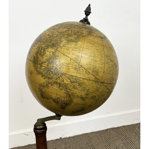 15 - TERRESTRIAL GLOBE, English early 20th century floor standing on oak stand, 105cm H.