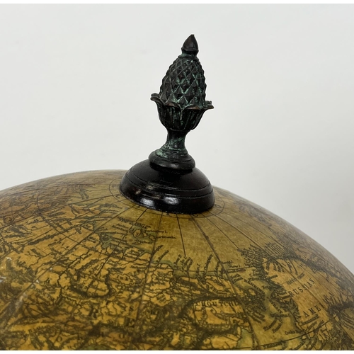 15 - TERRESTRIAL GLOBE, English early 20th century floor standing on oak stand, 105cm H.