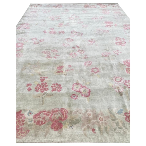 154A - FRENCH SAVONNERIE ART NOUVEAU DESIGN CARPET, 315cm x 235cm.