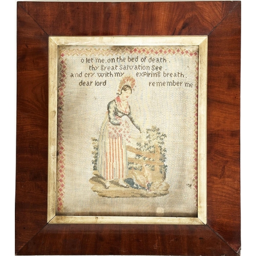 187 - SAMPLERS, a 19th century rosewood and gilt framed example, an early 20th century example and a small... 