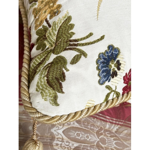 195 - CUSHIONS, a collection of ten, including silk embroidered, Brocade and Country House printed. (10)