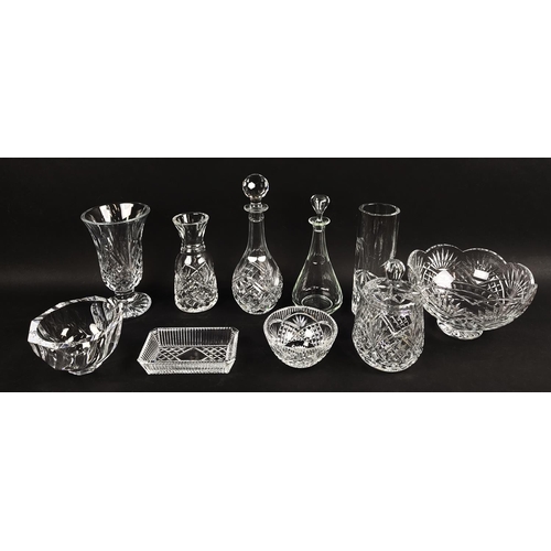 20 - WATERFORD CRYSTAL GLASS COLLECTION, including decanters, vases, fruit bowl, etc of various designs. ... 