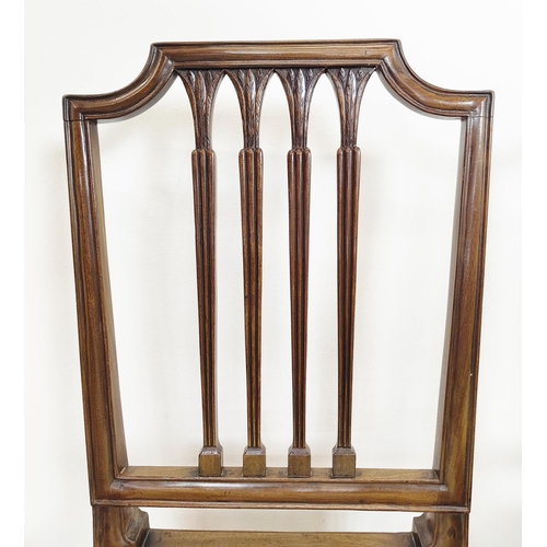 205 - DINING CHAIRS, a set of twelve, George III mahogany, circa 1780, including two armchairs with floral... 