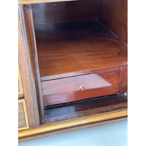 243 - TABLE TOP CABINET, 19th century Dutch walnut rosewood and satinwood marquetry with six drawers, cupb... 