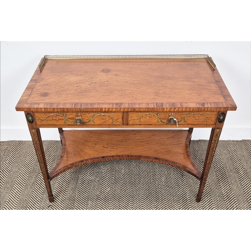 275 - ATTRIBUTED TO EDWARDS AND ROBERTS SIDE TABLE, circa 1895, Sheraton revival satinwood, painted and in... 