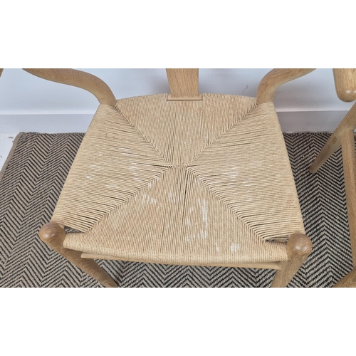 305 - CARL HANSEN & SON WISHBONE CHAIRS, a set of four, by Hans J Wegner, 76cm H approx.