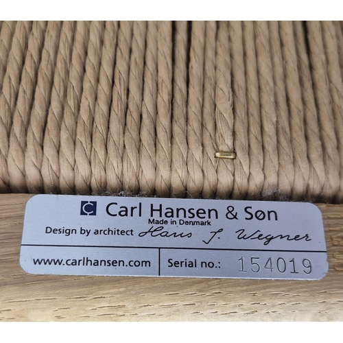 305 - CARL HANSEN & SON WISHBONE CHAIRS, a set of four, by Hans J Wegner, 76cm H approx.