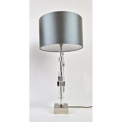 387 - PORTA ROMANA TABLE LAMPS, a pair, with shades, 64cm H approx. (2)