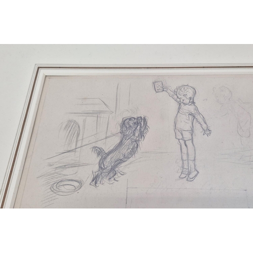 86 - ERNEST HOWARD SHEPHARD OBE MC (1879-1976), 'Sketches, Black Cocker Spaniels for E V Lucas play time ... 