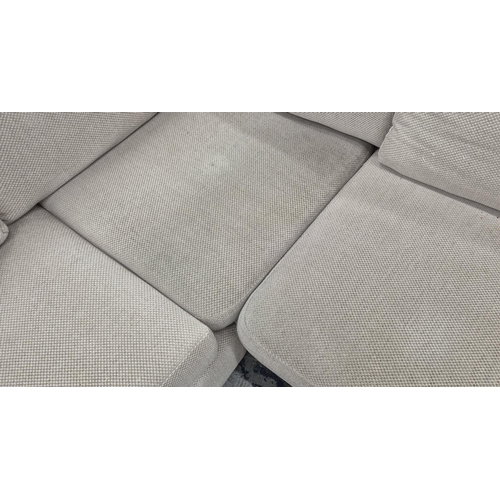 566 - JOHN LEWIS CORNER SOFA, 255cm W x 205cm D