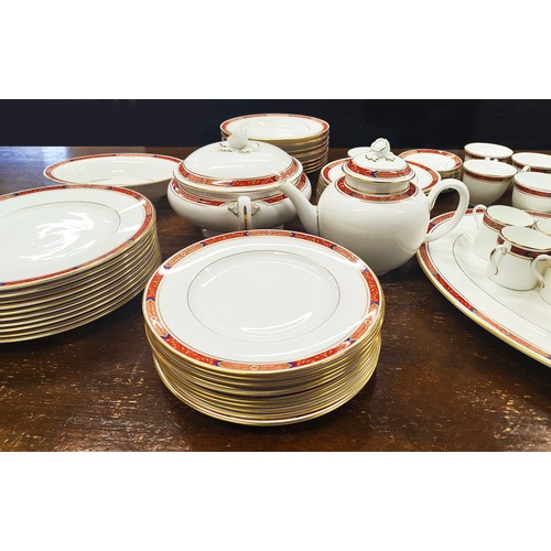 36 - DINNER SERVICE, Royal Worcester 'Beaufort' almost complete, ten place setting, comprising ten dinner... 