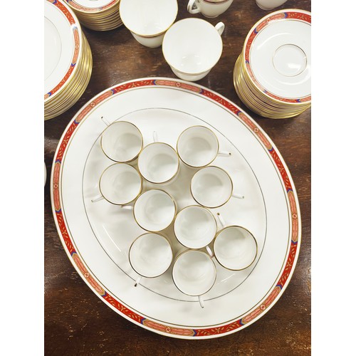 36 - DINNER SERVICE, Royal Worcester 'Beaufort' almost complete, ten place setting, comprising ten dinner... 