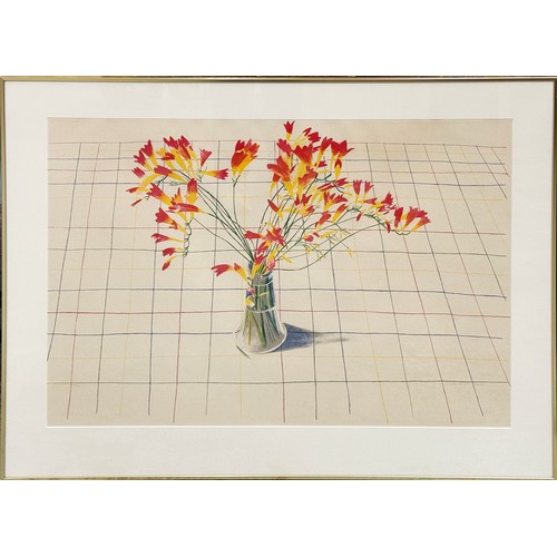 149A - GLYNN BOYD HARTE (British 1948-2003), 'Freesias', screenprint, signed and numbered 20/100, 79cm x 10... 