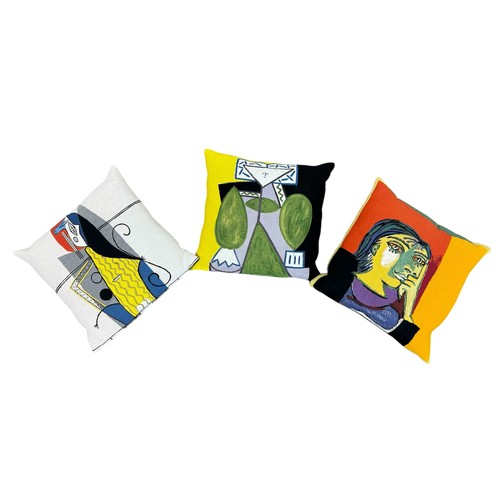 240A - PABLO PICASSO CUSHIONS BY JULES PANSU, a set of three, 45cm x 45cm. (3)