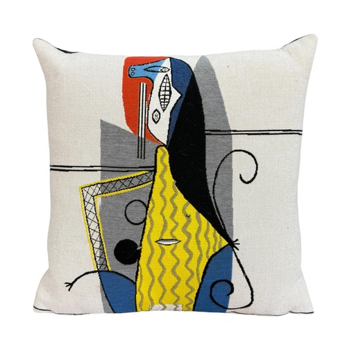 240A - PABLO PICASSO CUSHIONS BY JULES PANSU, a set of three, 45cm x 45cm. (3)