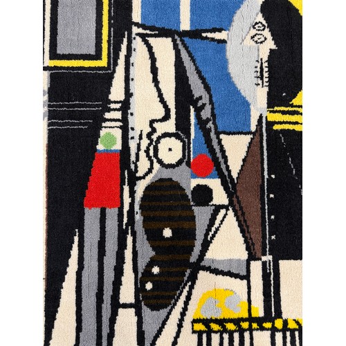 240C - PABLO PICASSO DESSO RUG, Le peintre et son modéle, edition 455/500, 112cm x 90cm.