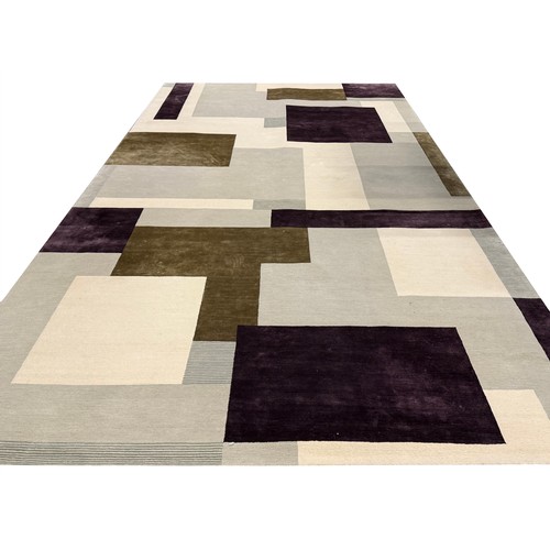 246A - CONTEMPORARY SILK AND WOOL CARPET, 515cm x 270cm.