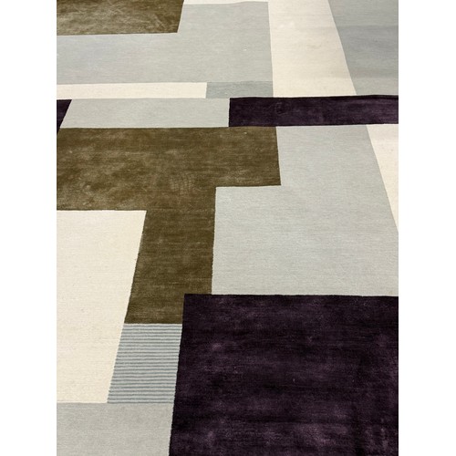 246A - CONTEMPORARY SILK AND WOOL CARPET, 515cm x 270cm.