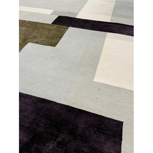 246A - CONTEMPORARY SILK AND WOOL CARPET, 515cm x 270cm.