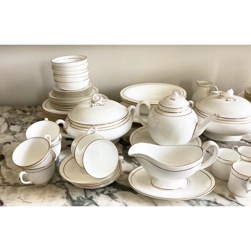 68 - DINNER SERVICE, English Fine Bone China Royal Worcester 'Contessa', twelve place, six piece settings... 