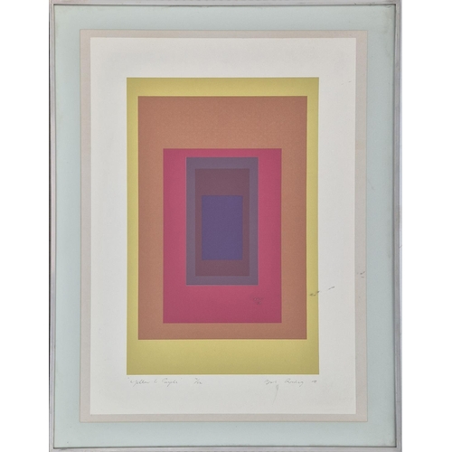 145 - BOB CROSSLEY (1912-2010), 'Yellow to purple' and 'Transformation - terre verte', screenprints, signe... 