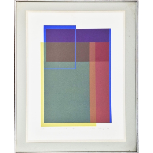 145 - BOB CROSSLEY (1912-2010), 'Yellow to purple' and 'Transformation - terre verte', screenprints, signe... 