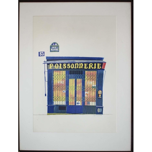 149 - GLYNN BOYD HARTE (British 1948-2003), 'Poissonnerie', screenprint, signed and numbered 99/100 in pen... 