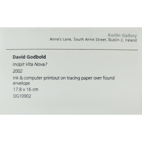 151 - DAVID GODBOLD (British b.1961), 'Incipit vita Nova?, back away or the baby gets it', and 'You must b... 