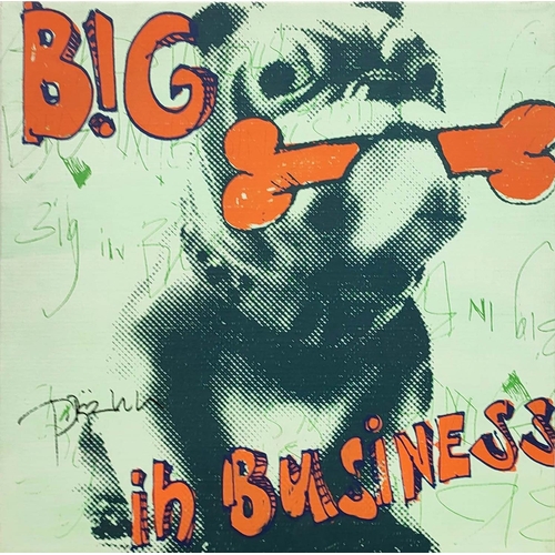 186 - JÖRG DÖRING, 'Big in business', acrylic on canvas, 40.5cm x 40.5cm.