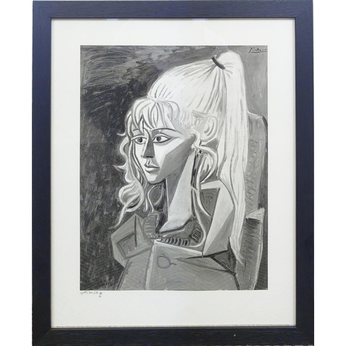 211 - PABLO PICASSO, 'Sylvette, 1954' Giclee lithograph, 51cm x 41cm, signed by Sylvette David' published ... 