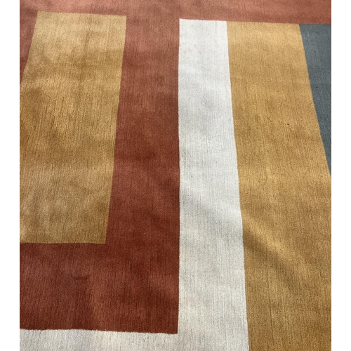 248 - TESSA KENNEDY CONTEMPORARY CARPET, 334cm x 315cm, Art Deco design.