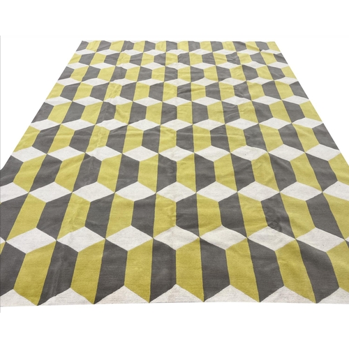 249 - THE RUG COMPANY CARPET, 365cm x 278cm, 'Chiesa yellow' designed by Suzanne Sharp.