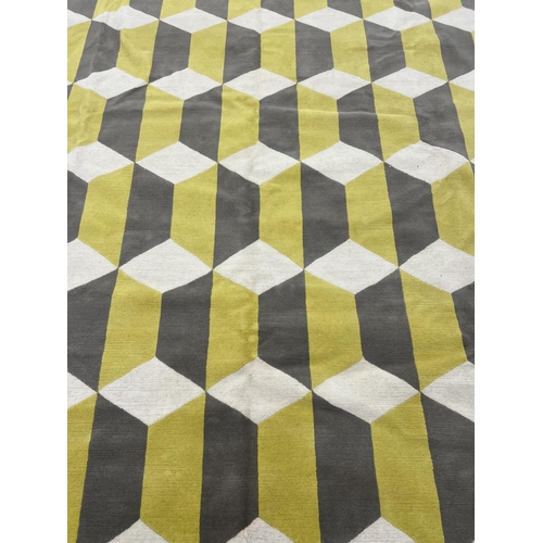 249 - THE RUG COMPANY CARPET, 365cm x 278cm, 'Chiesa yellow' designed by Suzanne Sharp.