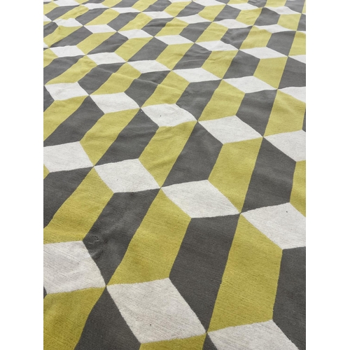 249 - THE RUG COMPANY CARPET, 365cm x 278cm, 'Chiesa yellow' designed by Suzanne Sharp.