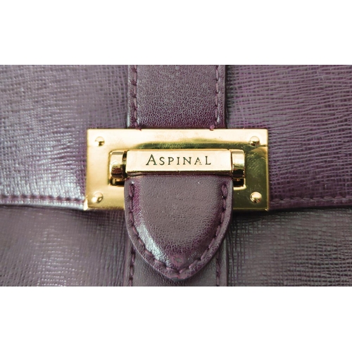 25 - ASPINAL OF LONDON LOTTIE BAG, signature letterbox closure, interwoven leather and chain strap, gold ... 