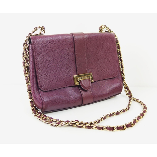 25 - ASPINAL OF LONDON LOTTIE BAG, signature letterbox closure, interwoven leather and chain strap, gold ... 