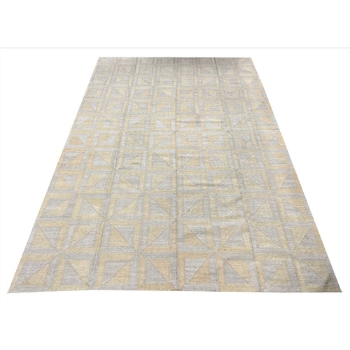 250 - THE CONRAN SHOP GEOMETRIC SQUARES KILIM, 300cm x 200cm.