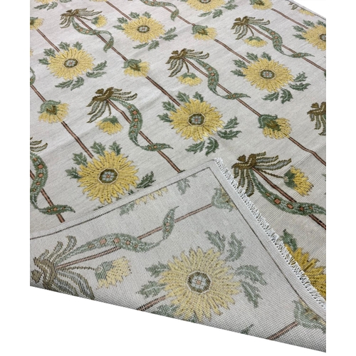 252 - CONTEMPORARY SUNFLOWER DESIGN CARPET, 302cm x 247cm.