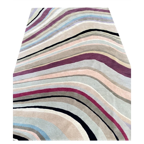 255 - THE RUG COMPANY CARPET, 184cm x 129cm, 'Swirl' designed by Paul Smith.